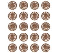 Kznifmk 20X Carved Fiore Che Incide Gli Appliques di Legno Rotondi per Il Governo della Mobilia Figurina Decorativa della Decalcomania di Legno Modanata Non Verniciata