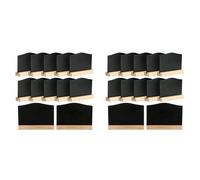 Kznifmk 24 Mini Quadri con Supporto, Piccoli Quadri Neri in Legno per Etichettatura, Mini Tabelle, Segnalibro Posti, Etichette Prezzo