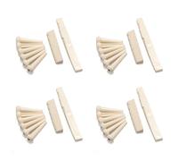 Kznifmk 24 perni da ponte + + occhio/ di da ponte per chitarra acustica bianca