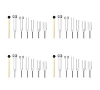 Kznifmk 24 pezzi 128Hz 256Hz 512Hz 1024Hz 2048Hz 4096Hz Diapason con martello per kit di diapason Guerison strumento di vibrazione sonora