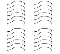 Kznifmk 24 Pezzi 6 Pollici Cavi Patch Chitarra, Effetto Pedale Chitarra Nero, 1/4 Pollice Patch Chitarra Ad Angolo Retto