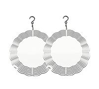 Kznifmk 2Pack 8 Pollici Sublimazione Wind Spinner Blanks 3D Wind Spinners Hanging Wind Spinner per la Decorazione del Giardino Interiore Esterno