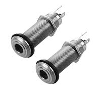 Kznifmk 2X 1/4 Pollici Cromo Cilindro Encastro Jack per Basso Elettrico