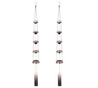 Kznifmk 2X Campanella Campanelli Eolici Tempio Campanella A con 5 Campane, Campanella A Feng Shui per Giardino Domestico Decorazione Esterna Campana A Commemorativa