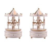 Kznifmk 2X Carillon Merry Go Round Carillon Decorazioni per La Stanza Carillon Un Carica Rotante Girevole Migliori Regali Regalo per Ragazzi E Ragazze D