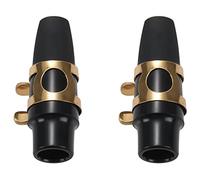 Kznifmk 2X Di Alta Qualità Musica Classica Alto SAX Bocchino Nero per Sassofono Professionale Plastica Non Utile