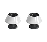 Kznifmk 2X Lampada da Tavolo Solare per Esterni Lampada da Scrivania per Interni da Giardino Impermeabile Lampada da Lettura Solare Luce Notturna Fili Dimmerabile