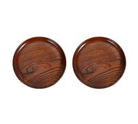 Kznifmk 2X Piatto per con Dimenti per Casa Piatto Da Cucina In Legno Liscio per Piatti