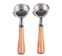 Kznifmk 2X Portafiltro Fondo per Macchina Da Caffè In Acciaio Inossidabile Da 58 mm per Macchina Da Caffè