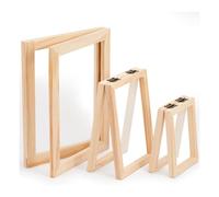 Kznifmk 3 Pezzi di Fabbricazione di Carta di Legno Muffa di Fabbricazione Carta Kit Schermo di Fabbricazione di Carta Telaio di 3 Dimensioni per Carta Fai Da Te (A7, A6, A5)