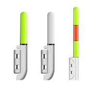 Kznifmk 3 Pezzi Lampada da Pesca Bastone LED Luce Elettrica Accessorio Attrezzature da Pesca Notte Galleggiante Facile da Installare (Accendere Fisso, Flash, Bicolore)