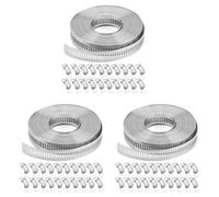 Kznifmk 3 Set di fascette stringitubo 20 piedini, cinturino in metallo + 60 elementi di fissaggio, fascette in acciaio inossidabile tagliati su misura, grande verme regolabile