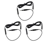 Kznifmk 3 x Cavo di Ricambio Cavo Audio con Controllo del Volume del Microfono per K430 K450 K451 K452 Q460 K480 J55 J88 Cuffie Nero