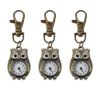 Kznifmk 3 x Orologio a forma di gufo, 37 x 24 mm