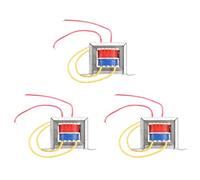 Kznifmk 3 x Trasformatore di alimentazione saldatore a punti AC 220 V a AC 9 V per scheda controller di saldatura a punti -D01 100 A/40 A