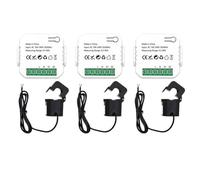 Kznifmk 3 x Tuya Smart Life ZigBee Misuratore di Energia 80A con Morsetto di Trasformatore di Corrente KWh Monitor di Potere Statistiche Di Elettricità110V 240V
