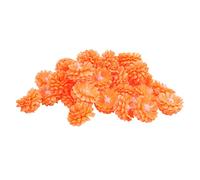 Kznifmk 30 Pezzi Artificiale Finto Fiore di Seta Teste sferiche in Massa di Noce Decor, Arancione