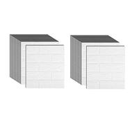 Kznifmk 30 Pezzi Autoadesivo 3D Mattone Adesivo fai da te Impermeabile Schiuma Carta da Parati Camera Da Letto Cucina Tetto Soffitto Sfondo Murali-A