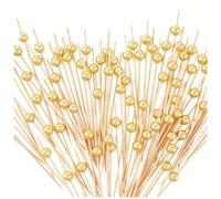 Kznifmk 300 Pezzi Cocktail Picks Colore Legno & Bambù per Antipasti/Spiedini Cocktail In Bambù/Lunghi Stuzzicadenti per Frutta