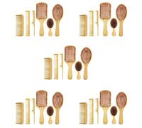 Kznifmk 30PC Pettine Nel Legno Paddle Cuscino Perdita di Capelli Massaggio per Capelli Pettine Cuoio Capelluto Cura Dei Capelli Pettine di Bambù