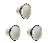 Kznifmk 3X Alzatore di Grande Cassa in Gomma ABS Rialzo Grande Cassa con Protezione del Foro di Porta Nero, Testa di Tamburo a Foro Micro, Bianco
