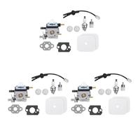 Kznifmk 3X Kit Carburatore con Filtro Aria per Motore Una 2 Tempo 7222 7222E 7222M 7225 7230 7234 7240 7920 7924 Motocoltivatore