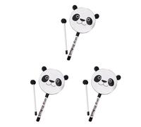 Kznifmk 3X Orff Instruments Cartoon Cute Lollipop Drums 6 Pollice Dance Puntelli Strumenti A Percussione A Mano Istruzione Prescolare Giocattolo