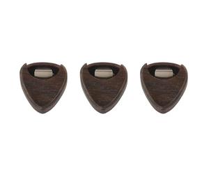 Kznifmk 3X Scatola di scelta per chitarra portatile in legno di rosa per chitarra scelta di archiviazione strumento musicale accessori per strumento a corde