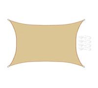 Kznifmk 3X4M da Sole Impermeabile da Sole da Sole un Vela per Giardino All'Aperto Spiaggia Patio Piscina Riparo da Sole-10X13Ft, Beige