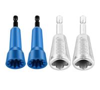 Kznifmk 4 Utensili di Torsione, 2 Cacciaviti a Dado, 2 Spelatori Elettrici in Acciaio per Trapano, Presa Connettore di Torsione Facile da Usare