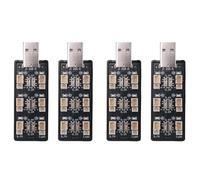Kznifmk 4 x 1S LiPo - Caricabatterie USB 3,7 V/4,20 V, 6 canali, 1 S, caricatore LiPo Micro-JST 1,25, JST-PH 2,0 MCX, connettori MCPX