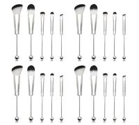 Kznifmk 4 x pennelli da trucco in perline in silicone per trucco fai da te pennelli cosmetici kit di pennelli in perline per fai da te