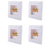 Kznifmk 4 x Presa da parete con 2 prese per spina a banana altoparlante bianco