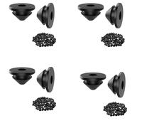 Kznifmk 400 Pezzi Occhielli in Gomma per Ringhiera Cavo per Cavo da 1/8 Pollice 5/32 Pollici e 3/16 Pollici per Pali di Ringhiera in Metallo, Kit di Guarda-Corpo Cavo