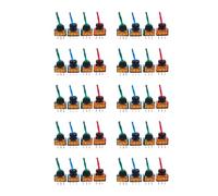 Kznifmk 40PC 12V DC 20A LUCE ILLUMINATA INTERRUTTORE A BASCOLA COMANDO BARCA AUTO DASH SPST su/OFF