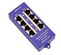 Kznifmk 48 V o 24 V Gigabit Passive PoE Injector 4 Porte Modulo PoE 1000Mbps per Telecamera IP di Sicurezza Punto di Accesso WiFi, UBNT, Facile da usare,