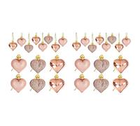 Kznifmk 48Pcs Ornamenti Un Forma di Cuore di San- nel Rosa Ornamenti di Palline Un Forma di Cuore per Decorazioni Appese All'Albero di Casa