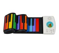 Kznifmk 49 -Tastiera Elettronica Portatile per Pianoforte A Mano con Tastiera In Silicone Morbido, Compatibile con per Bluetooth, Regalo per Bambini Multicolore