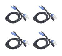 Kznifmk 4X Cavo Powercon Combinazione di Presa Powercon e Linea di Segnale XLR per il Transito del Segnale di Collegamento di Alimentazione Luminosa (A)