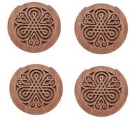 Kznifmk 4X Chitarra in Legno Foro Suono Foro di Copertura Blocca Commenti Tampone in Legno Mogano per Eq Chitarre Folk Acustiche 7