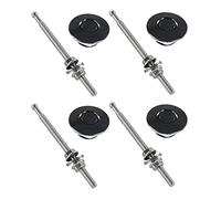 Kznifmk 4X Fermo A Rilascio Blocco Immatricolazione Diametro 1.25 Pollice Kit Morsetto Blocco Perni per Cofano di Parare - Urti 4 Pollici di Lunghezza (nero)