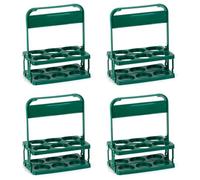 Kznifmk 4X Portabottiglie Pieghevole Un 6 Fori, Portabottiglie Portatile per Barattoli di Birra per Barbecue, Cestino per Riporre E Organizzare la Cucina