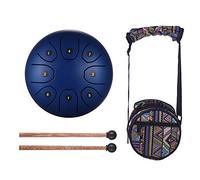 Kznifmk 5,5 Pollici Mini Lingua in Acciaio 8 Toni C Key Percussion Strumento Mano Pan con Borsa per il Trasporto, Blu