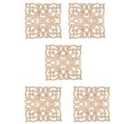 Kznifmk 5 x fornitura di decalcomanie in legno applique in stile europeo accessori per scultura in legno reale e al dettaglio. Scultura in legno, 20 x 20 x 1 cm