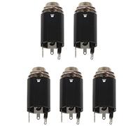 Kznifmk 5Pc Black Guitar Endpin Jack 6.35 Ingresso per Qualsiasi Chitarra Eq Pickup Uscita Parti E Accessori per Chitarra