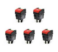 Kznifmk 5X Interruttori A Pulsante Elettrici Industriali, Pulsante HY52 per Interruttore Dispositivo Meccanico 4 Pin con Luce 125/250 V