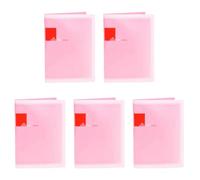 Kznifmk 5X Rosa Plastica A5 Carta 20 Tasche Porta Documenti