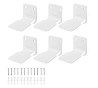 Kznifmk 6 pezzi - Scaffale galleggiante da dovere, mensole galleggianti invisibili per parete poco ingombrante, archiviazione di libri in metallo in piastra di facile da usare