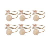 Kznifmk 6 Pezzi/Serie di Perle di Nozze Fibbia per Tovaglioli per Tovagliolo con Sfera di Bayberry