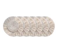 Kznifmk 6 Pezzi Sottobicchieri BohéMien, Sottobicchiere nel Cotone, Sottobicchieri Rotondi nel Macramè, Sottobicchiere nel Vetro per Bicchieri, Tavolo, Bar